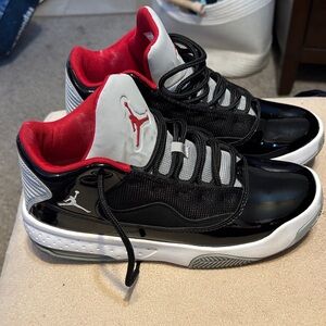 Jordan Men’s Black/Red/White Low-Top Basketball Sneakers